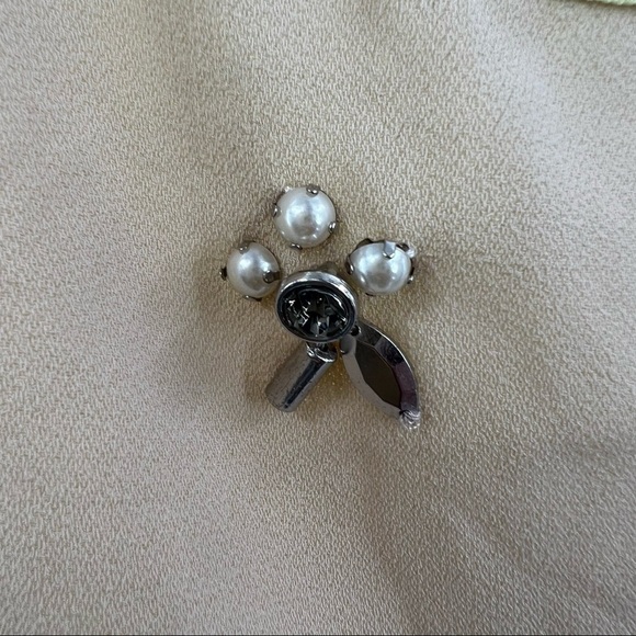 Lucy Paris yellow bejeweled blouse top size M - Picture 8 of 10